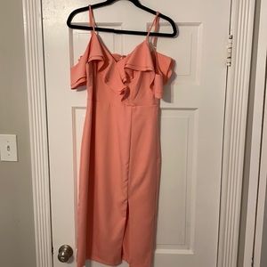 Pink midi dress